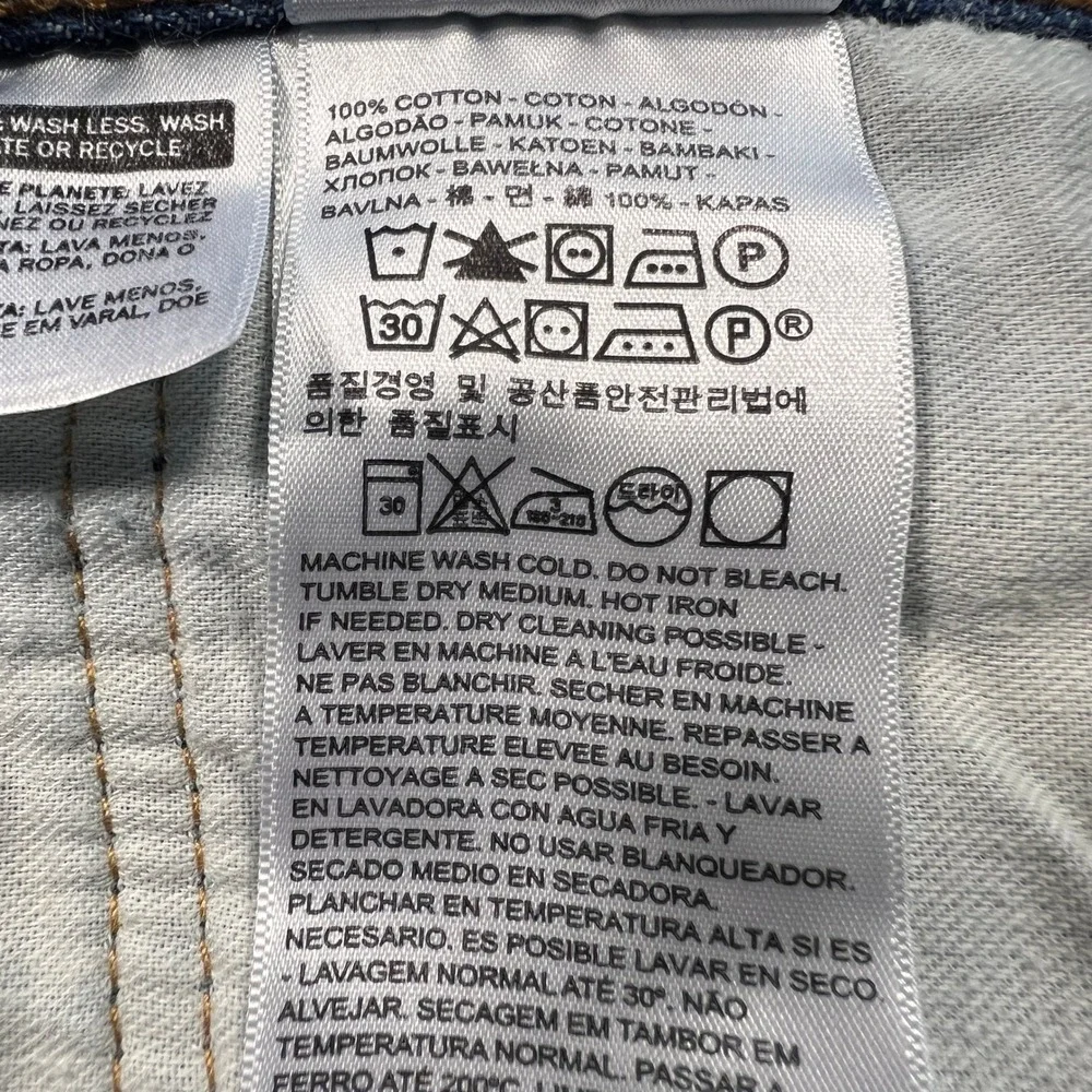 Levis 501 Original Fit Jeans Mens 36x32 Blue Straight Leg Button Fly Denim Work